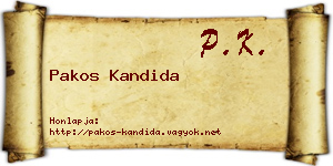 Pakos Kandida névjegykártya